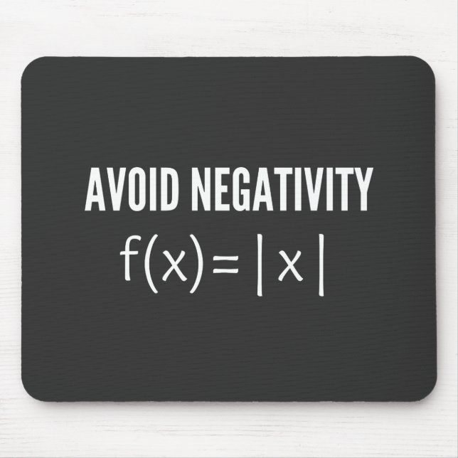 avoid negativity math equation mouse pad (Front)