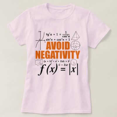 Avoid Negativity Teaching Typography Math Tutor T-Shirt