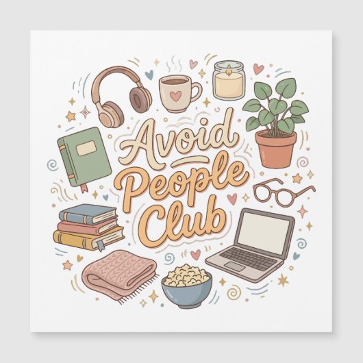 Avoid People Club Cozy Introvert Vibes (Front)