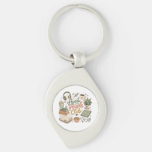 Avoid People Club Cozy Introvert Vibes Keychain