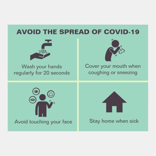Avoid the Spread COVID-19 Postcard Template (Front)