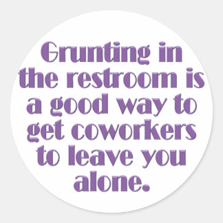 Avoiding Coworkers Classic Round Sticker