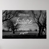 Premium Vector  Motivational poster with phrase a failure is man who has  blundered but not able to cash in on the experience black and white colors