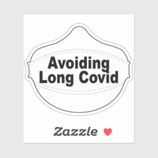 Avoiding Long Covid mask vinyl sticker