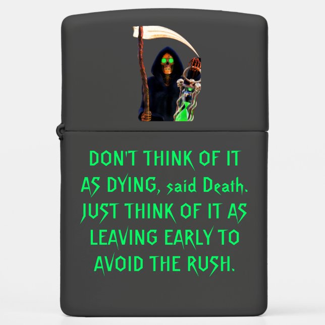 Avoiding the Rush  Zippo Lighter (Front)
