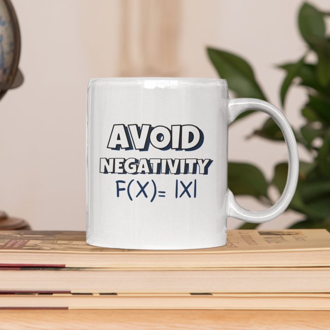Avoit Negativity Funny Math Coffee Mug (Creator Uploaded)