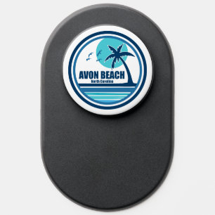 Avon Beach North Carolina Palm Tree Birds PopSocket