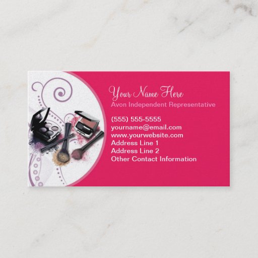 Customizable Avon Business Card Template