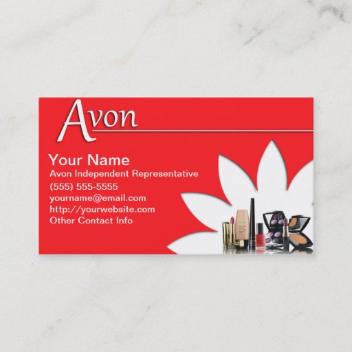 Customizable Avon Business Cards