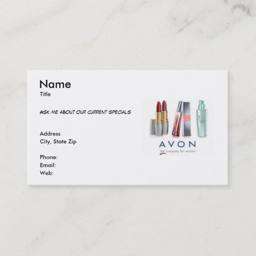 Avon Business Card