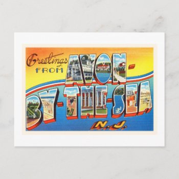 Avon By The Sea New Jersey Nj Vintage Postcard - by AmericanTravelogue at Zazzle