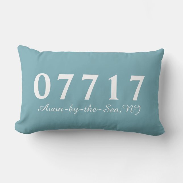 Avon-by-the-Sea NJ 07717 Pillow, Beach House Gift  Lumbar Pillow (Front)