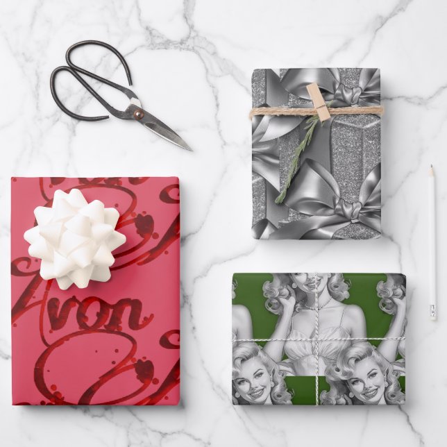 Avon Christmas  Wrapping Paper Sheets (Front)