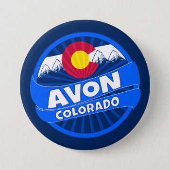 Avon Colorado Mountain Burst Button by ArtisticAttitude at Zazzle