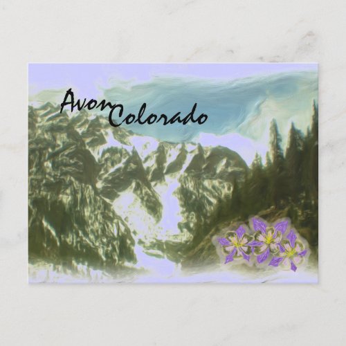 Avon Colorado scenic postcard