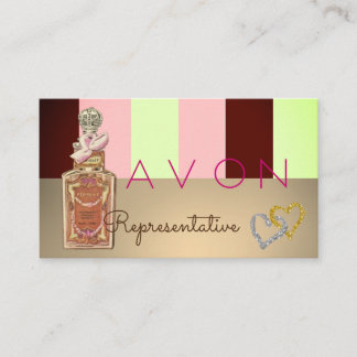 Avon Instagram logo pink gold glam Business Card