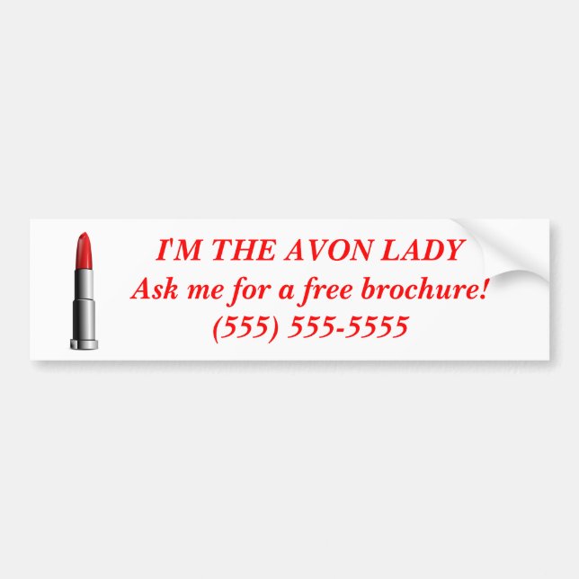 Avon Lady Bumper Sticker - Custom (Front)