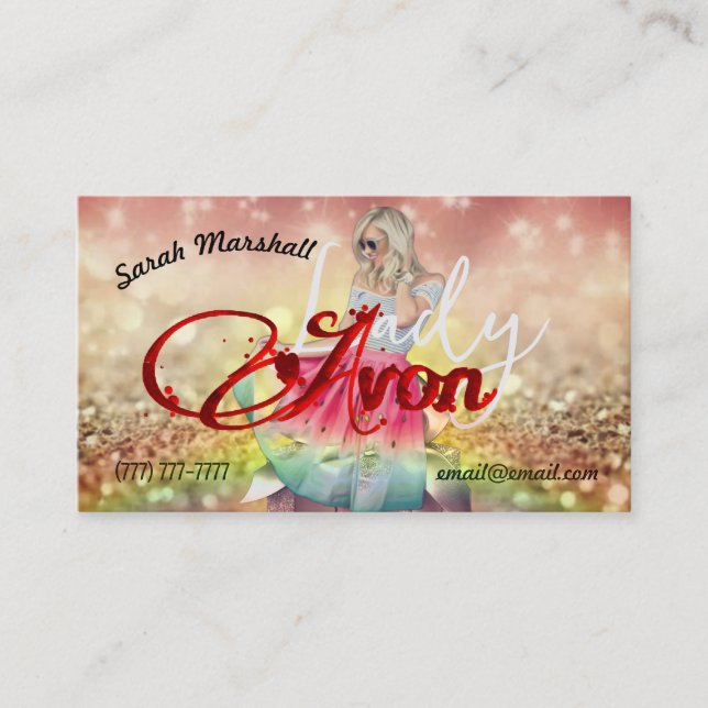 Avon Lady Business Card (Front)