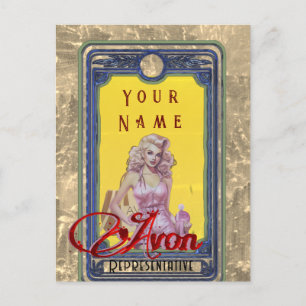 Avon Lady Business Postcard