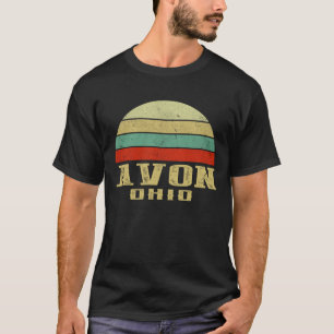 AVON OHIO Vintage Retro Sunset T-Shirt