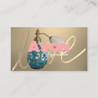 Avon personalized gold business card