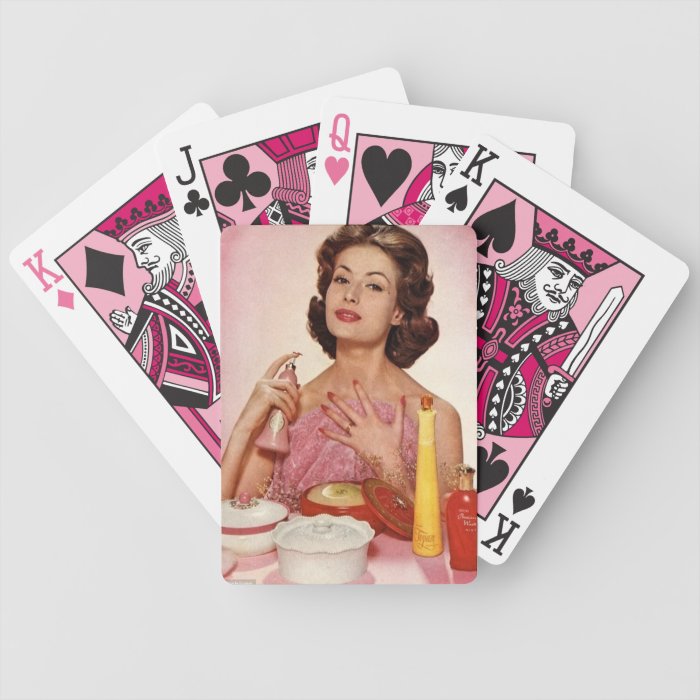 AVON pink vintage looking deck of cards