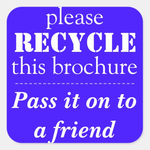 AVON _ Please RECYCLE this brochure Stickers