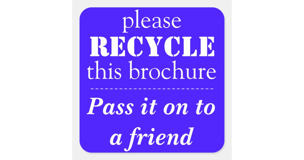 AVON Please RECYCLE this brochure Stickers Zazzle