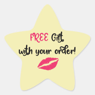 Avon Promotional, Free Gift with Your Order Star Sticker