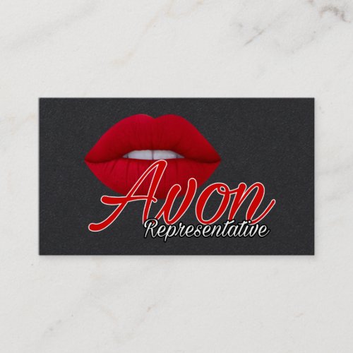 Avon Representative Black Business Card