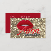 Avon Representative gold glitter Business Card (Front/Back)