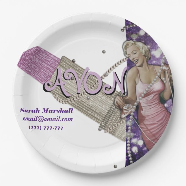 Avon Representative  Paper Plates (Front)