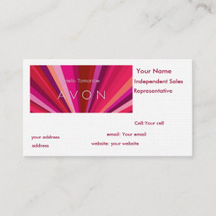 Avon Sales Representative Business Card