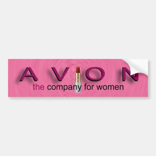 AVON the company for women pink bumper sticker