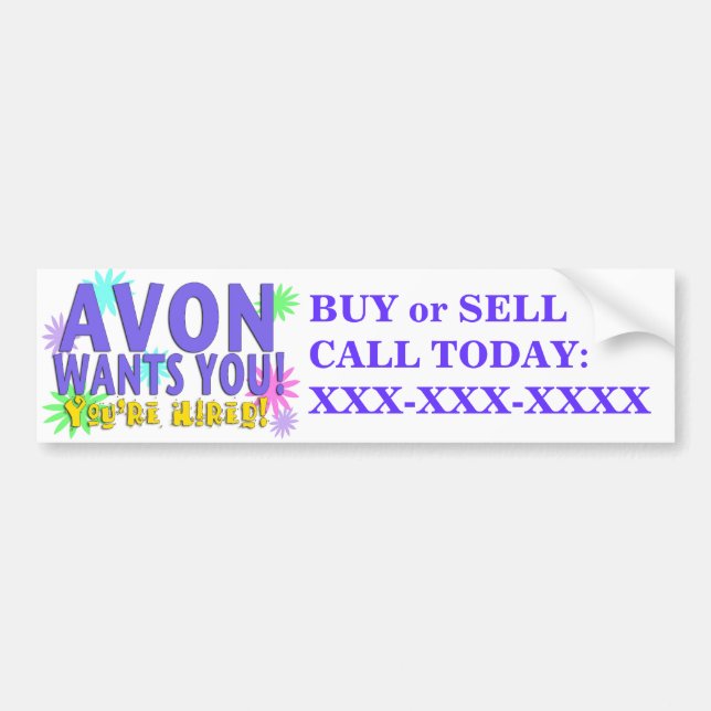 Avon Wants you Bumper Sticker (Front)