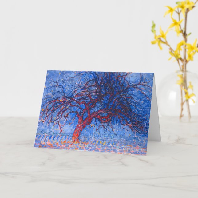 Avond (Evening): The Red Tree - Piet Mondrian - Card (Yellow Flower)