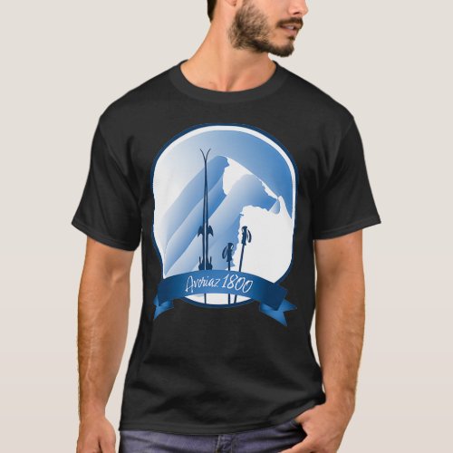 Avoriaz 1800 Alps ski leewarddesign T_Shirt