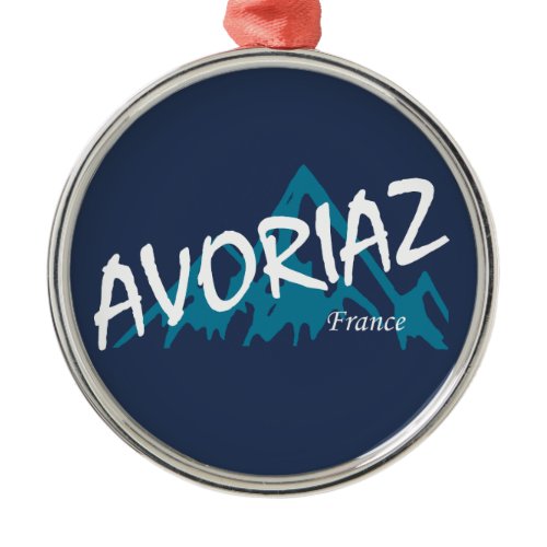 Avoriaz France Mountains Metal Ornament