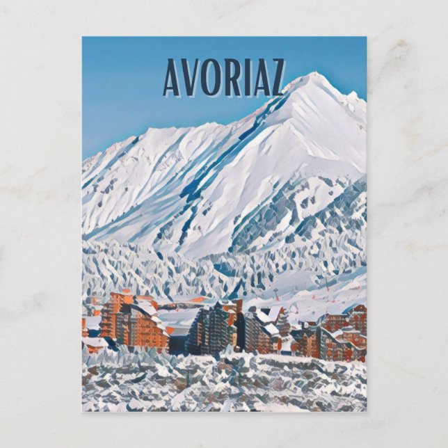 Avoriaz Ski Resort Postcard (Front)