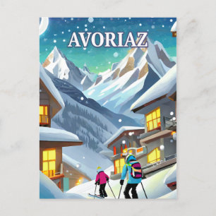 Avoriaz: Winter poetry in the Alpine Cimes Postcard
