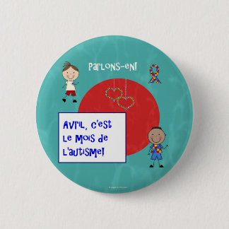 Avril c'est le mois de l'autisme rond macaron button