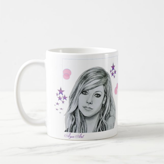 Avril Lavigne drawing Coffee Mug (Left)