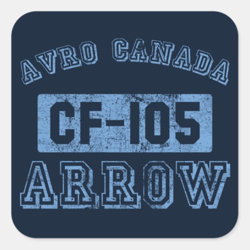 Avro Canada Arrow _ BLUE Square Sticker