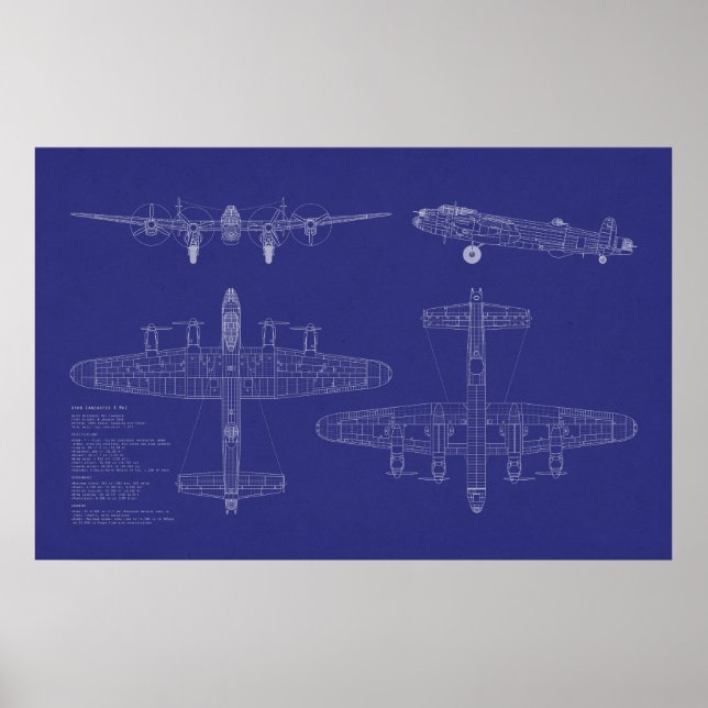 Avro Lancaster Bomber Poster (Front)