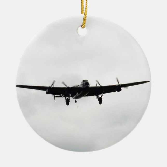 Avro Lancaster Heavy Bomber Ceramic Ornament (Front)
