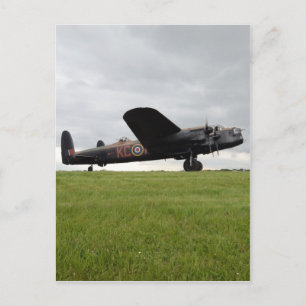 Avro Lancaster On The Field Postcard