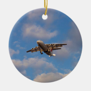 Avro RJ85 Jet Landing Ceramic Ornament