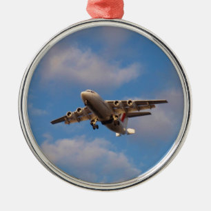 Avro RJ85 Jet Landing Metal Ornament