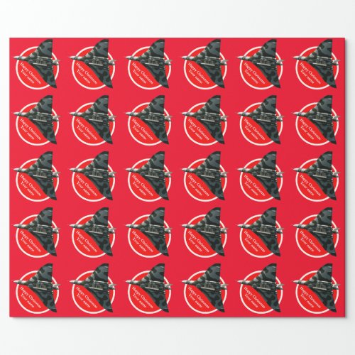 Avro Vulcan Bomber Happy Christmas Wrapping Paper