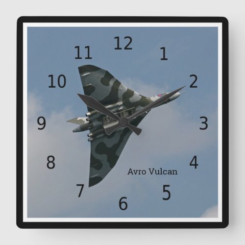 Avro Vulcan Delta Wing Bomber personalizable Square Wall Clock